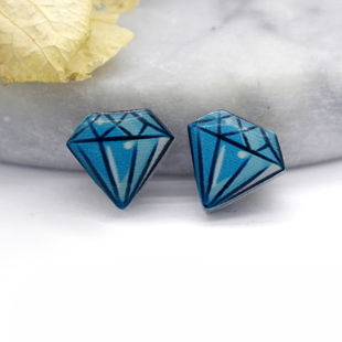 Acrylic Resin Diamond Earrings