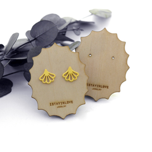 Laser Cut Wooden Jewelry Display Card