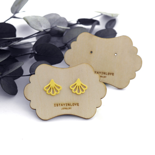 Laser Cut Wooden Jewelry Display Card